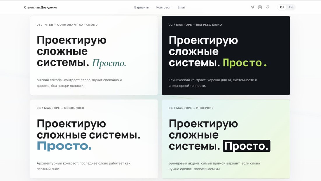 Выбор пары шрифтов для заголовка