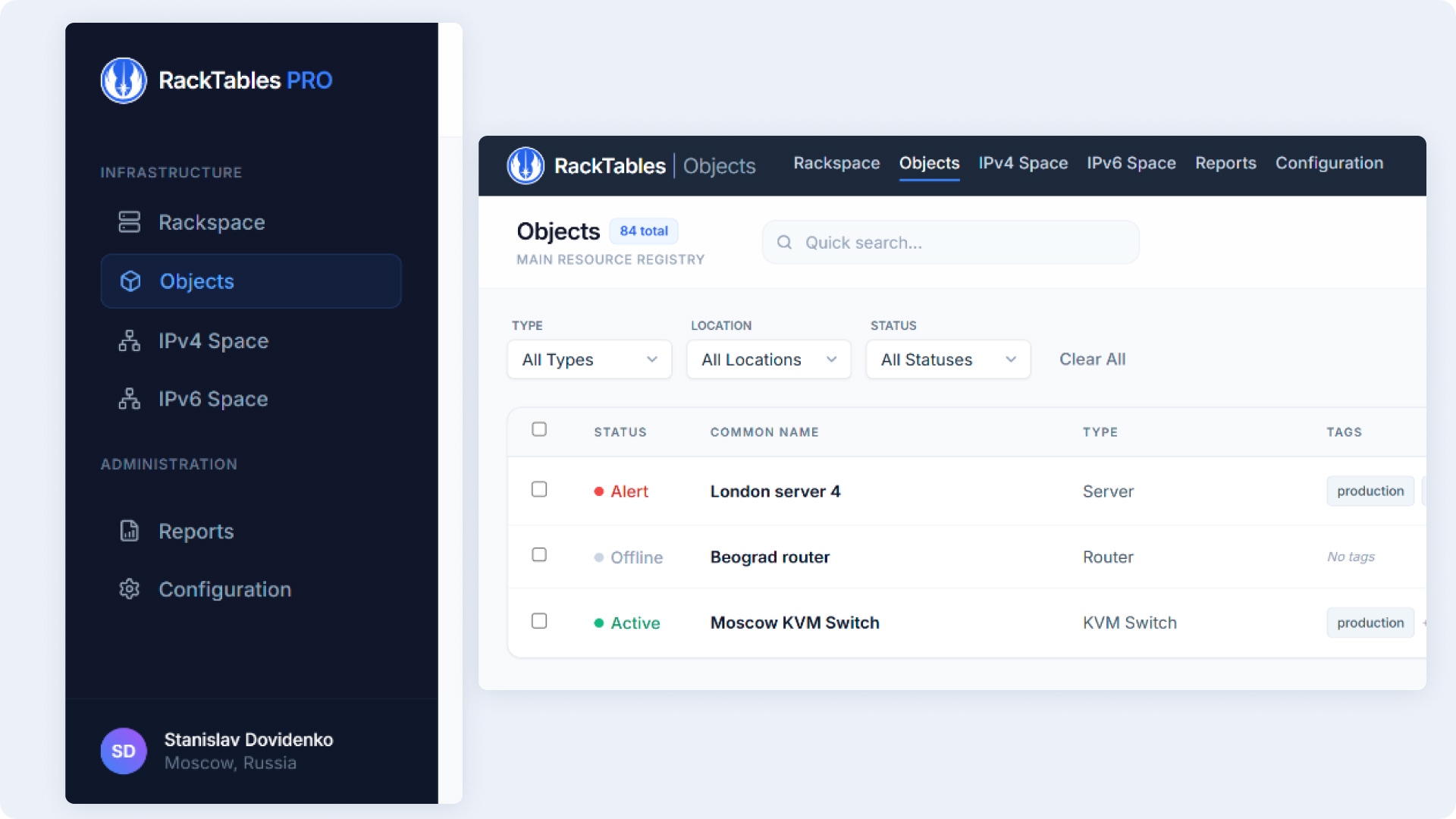 Navigation variants: Sidebar and Mega Menu